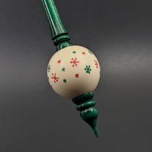 Load image into Gallery viewer, Bead spindle in holly and hand dyed curly maple