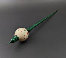 Load image into Gallery viewer, Bead spindle in holly and hand dyed curly maple