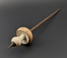 Load image into Gallery viewer, Mushroom support spindle in flame box elder and walnut