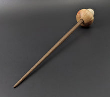 Load image into Gallery viewer, Mushroom support spindle in flame box elder and walnut