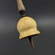 Load image into Gallery viewer, Bell support spindle in yellowheart and walnut