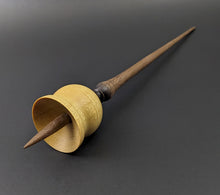 Load image into Gallery viewer, Bell support spindle in yellowheart and walnut