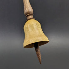 Load image into Gallery viewer, Bell support spindle in yellowheart and walnut