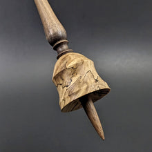 Load image into Gallery viewer, Bell support spindle in spalted hackberry and walnut