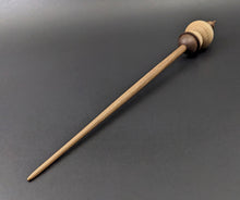 Load image into Gallery viewer, Snowman support spindle in curly maple and walnut