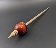 Load image into Gallery viewer, Cauldron spindle in redheart and curly maple