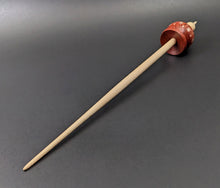Load image into Gallery viewer, Cauldron spindle in redheart and curly maple