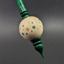 Load image into Gallery viewer, Bead spindle in holly and hand dyed curly maple