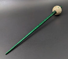 Load image into Gallery viewer, Bead spindle in holly and hand dyed curly maple
