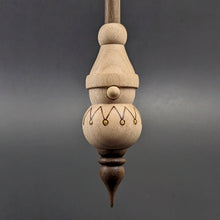 Load image into Gallery viewer, Santa's little helper spindle in maple and walnut