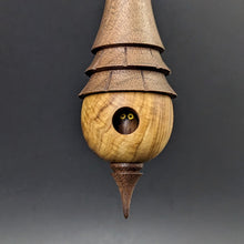 Load image into Gallery viewer, Birdhouse spindle in canarywood and walnut