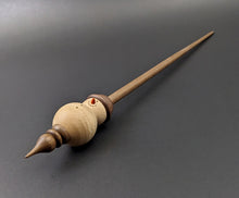 Load image into Gallery viewer, Snowman support spindle in curly maple and walnut
