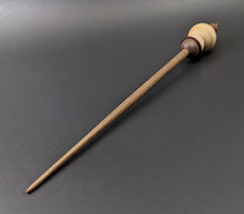Load image into Gallery viewer, Snowman support spindle in curly maple and walnut