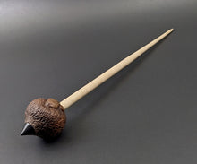 Load image into Gallery viewer, Sheep support spindle in walnut and curly maple