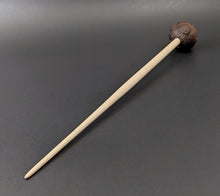 Load image into Gallery viewer, Sheep support spindle in walnut and curly maple