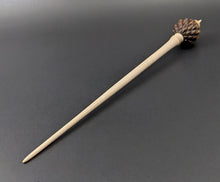 Load image into Gallery viewer, Dragon egg bead spindle in cocobolo and curly maple