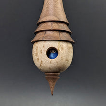 Load image into Gallery viewer, Birdhouse spindle in birdseye maple and walnut