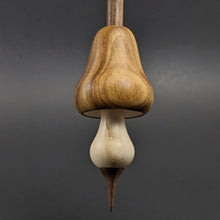 Load image into Gallery viewer, Mushroom support spindle in canarywood, holly, and walnut