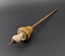Load image into Gallery viewer, Mushroom support spindle in canarywood, holly, and walnut