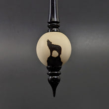Load image into Gallery viewer, Bead spindle in holly and hand dyed curly maple