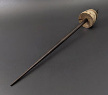 Load image into Gallery viewer, Teacup spindle in spalted maple and ebonized walnut