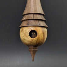 Load image into Gallery viewer, Birdhouse spindle in canarywood and walnut
