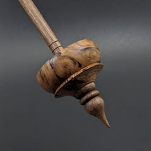 Load image into Gallery viewer, Tibetan style spindle in eucalyptus burl and walnut