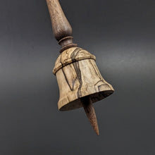 Load image into Gallery viewer, Bell support spindle in spalted maple and walnut