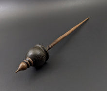 Load image into Gallery viewer, Cauldron spindle in bog oak and walnut