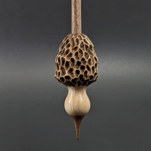 Load image into Gallery viewer, Morel mushroom support spindle in maple and walnut