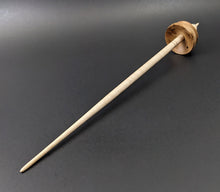 Load image into Gallery viewer, Tibetan style spindle in elm burl and curly maple