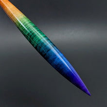 Load image into Gallery viewer, Phang spindle in hand dyed curly maple