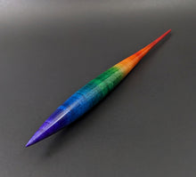 Load image into Gallery viewer, Phang spindle in hand dyed curly maple