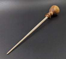 Load image into Gallery viewer, Tiny dancer spindle in canarywood and curly maple