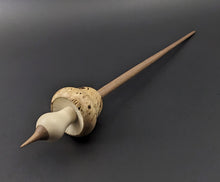 Load image into Gallery viewer, Mushroom support spindle in elm burl, holly, and walnut