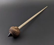 Load image into Gallery viewer, Sheep support spindle in walnut and curly maple