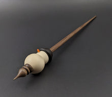 Load image into Gallery viewer, Snowman support spindle in holly, African blackwood, and walnut