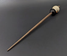 Load image into Gallery viewer, Snowman support spindle in holly, African blackwood, and walnut