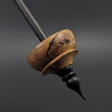 Load image into Gallery viewer, Tibetan style spindle in eucalyptus burl and ebonized walnut