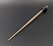 Load image into Gallery viewer, Penguin bead spindle in frogwood, holly, and curly maple