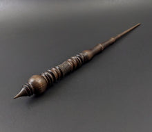 Load image into Gallery viewer, Wand spindle in ebonized walnut