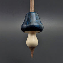 Load image into Gallery viewer, Mushroom support spindle in hand dyed maple burl, holly, and walnut