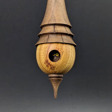 Load image into Gallery viewer, Birdhouse spindle in canarywood and walnut