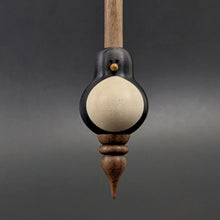 Load image into Gallery viewer, Penguin bead spindle in frogwood, holly, and walnut