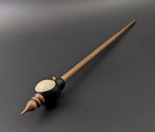 Load image into Gallery viewer, Penguin bead spindle in frogwood, holly, and walnut