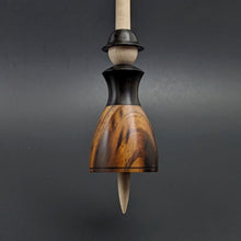 Load image into Gallery viewer, Tiny dancer spindle in cocobolo, African blackwood, and curly maple