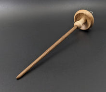 Load image into Gallery viewer, Mushroom drop spindle in maple burl, curly maple, and walnut
