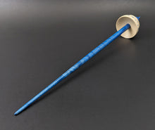 Load image into Gallery viewer, Tibetan style spindle in holly and hand dyed curly maple