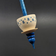 Load image into Gallery viewer, Teacup spindle in holly and hand dyed curly maple