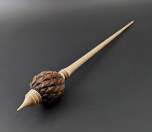 Load image into Gallery viewer, Dragon egg bead spindle in cocobolo and curly maple